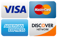 AMEX, DISCOVER, MASTER CARD, VISA